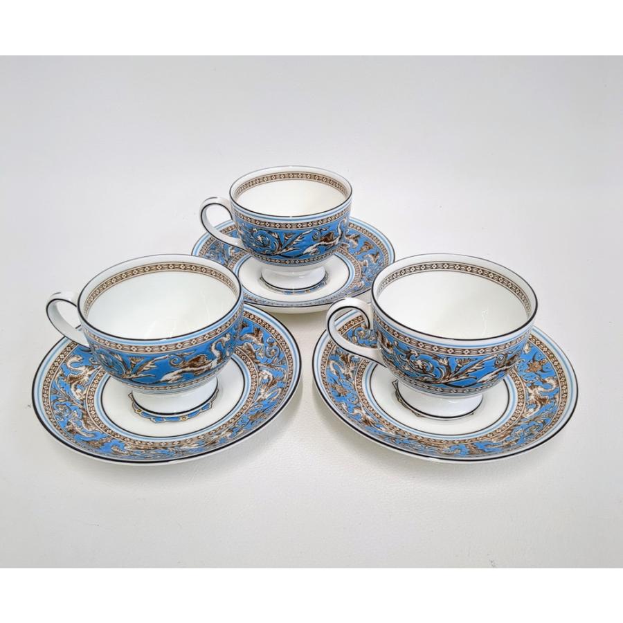 Wedgwood フロレンティーン ターコイズ カップ＆ソーサー 3Pセット 