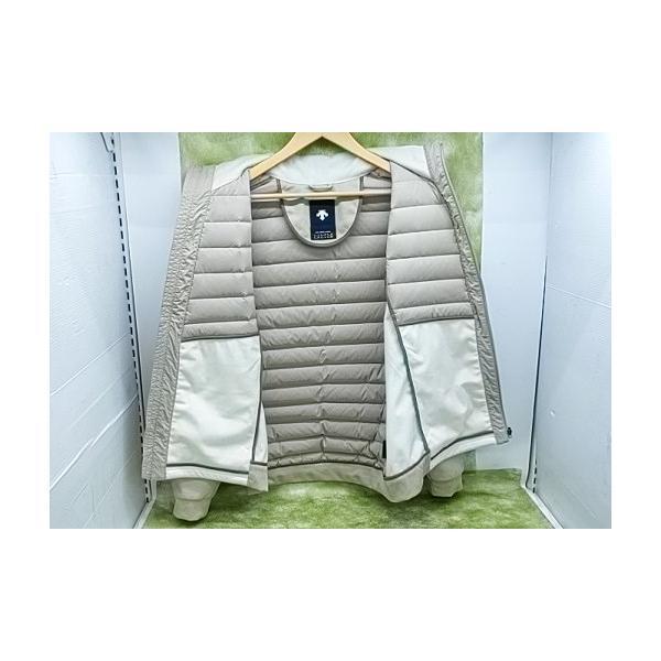美品　デサントゴルフ　タウンジャケット　ベージュ 中古良品】 DESCENTE GOLF デサント ゴルフ ハイブリッド ダウン