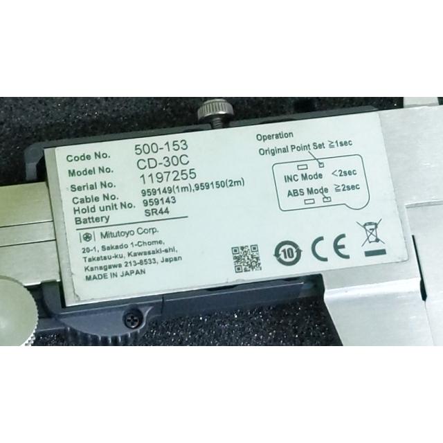 ミツトヨ 【中古良品】 MITUTOYO CD-30C 500-153 ABSデジ ミツトヨ 【中古良品】 MITUTOYO CD-30C 500-153 ABSデジ