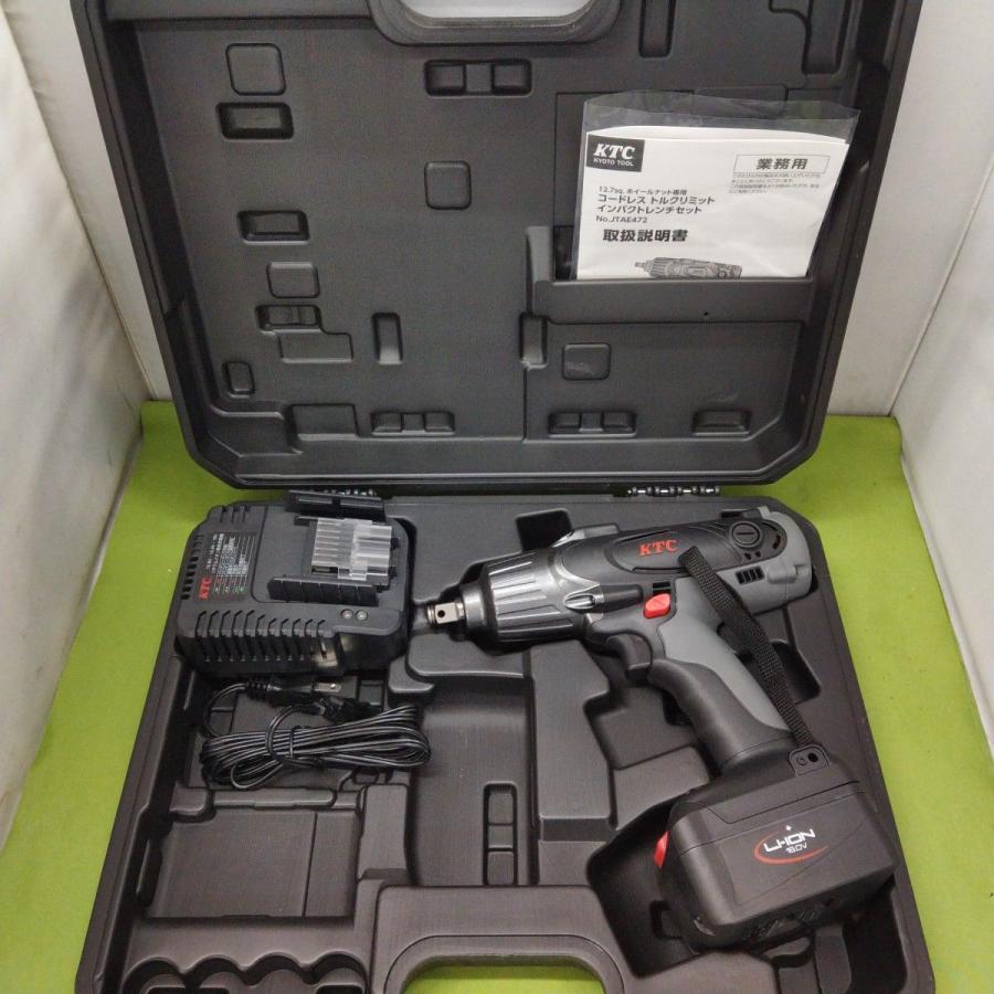未使用品 KTC JTAE472 コードレストルクリミットインパクトレンチ 充電  