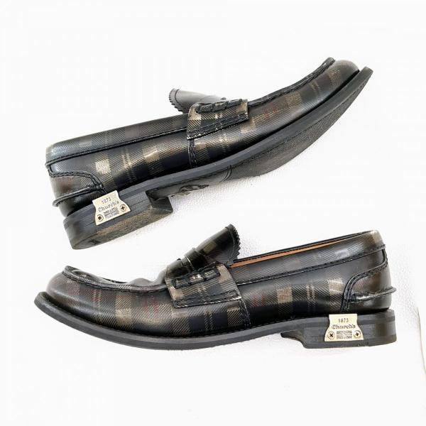 チャーチ × ドゥロワー ローファー SIZE 35 1/2 タータンチェック柄