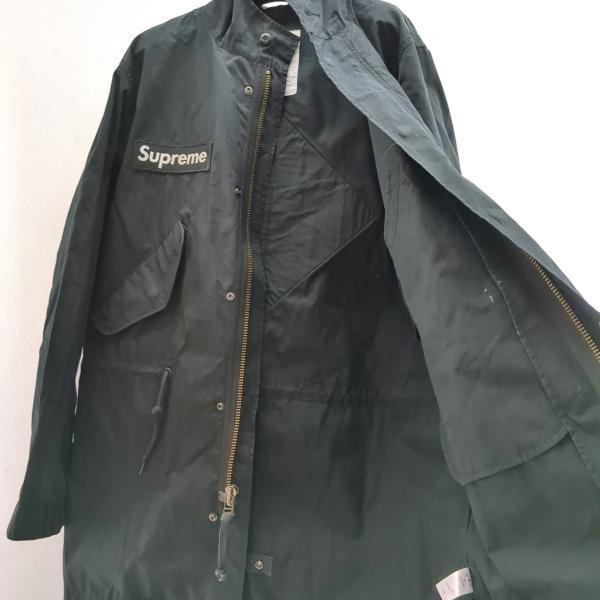 シュプリーム ナイロンコート SIZE L riot fishtail parka ブラック 