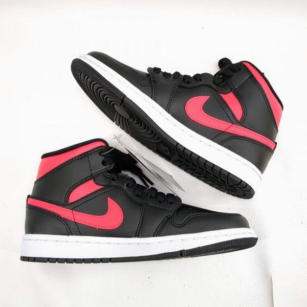 未使用品 ナイキ スニーカー SIZE 22.5cm AIR JORDAN1 ブラック×レッド 