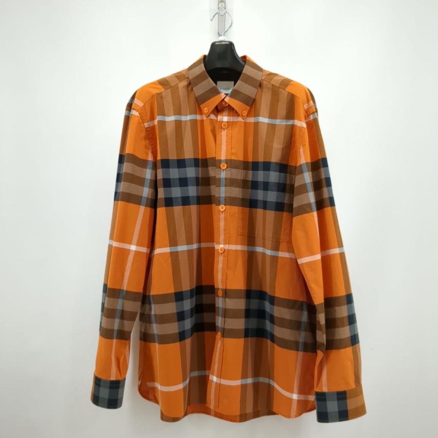 BURBERRY バーバリー シャツ メンズ オレンジ SIZE L チェック BURBERRY バーバリー シャツ メンズ オレンジ SIZE L チェック