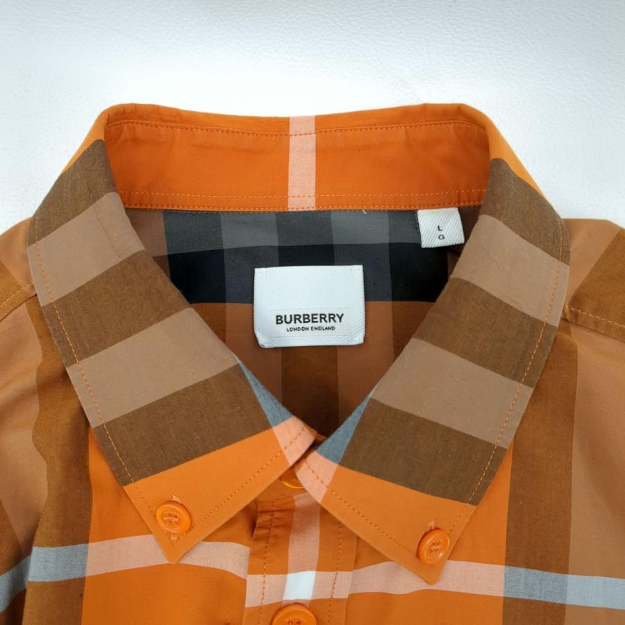 BURBERRY バーバリー シャツ メンズ オレンジ SIZE L チェック BURBERRY バーバリー シャツ メンズ オレンジ SIZE L チェック