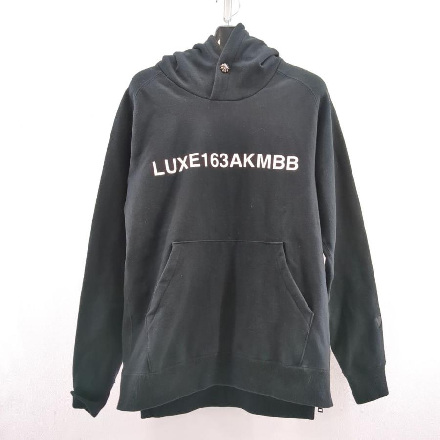 AKM エイケイエム プルオーバーパーカー メンズ ブラック SIZE M ロゴ 