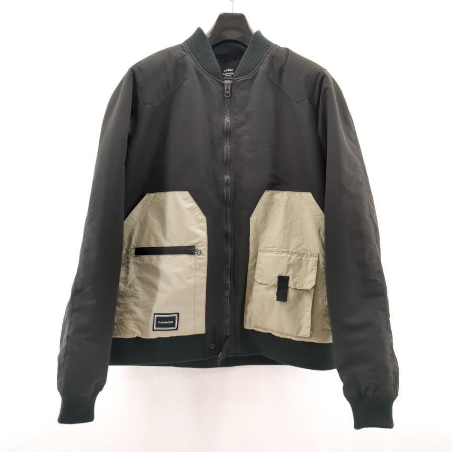 フラッシュパッカー ナイロンジャケット SIZE L ブラック メンズ 古着 