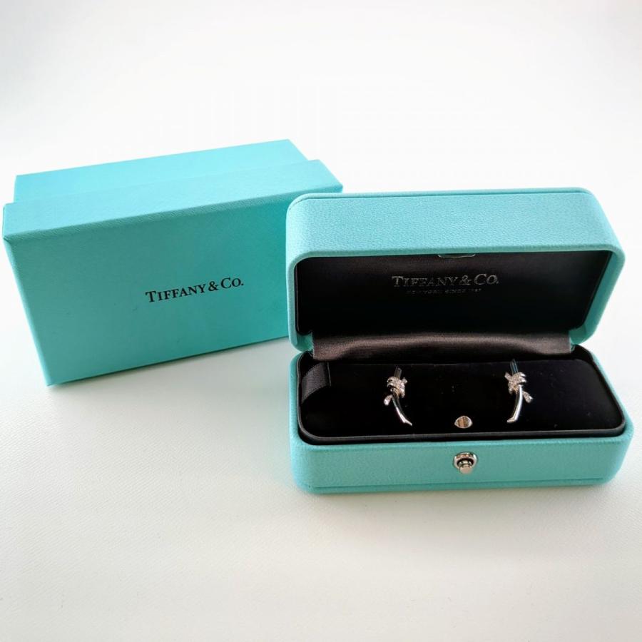 TIFFANY&Co. ティファニー ノットピアス K18WG ダイヤモンド 18 TIFFANY&Co. ティファニー ノットピアス K18WG ダイヤモンド 18