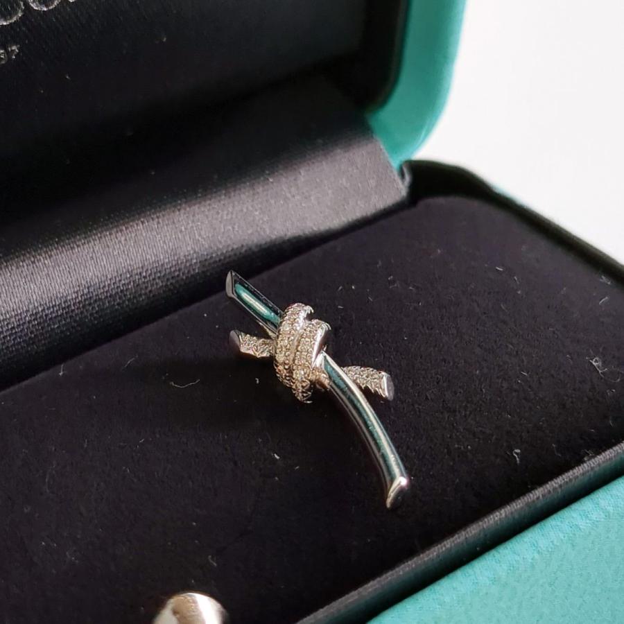 TIFFANY&Co. ティファニー ノットピアス K18WG ダイヤモンド 18 TIFFANY&Co. ティファニー ノットピアス K18WG ダイヤモンド 18