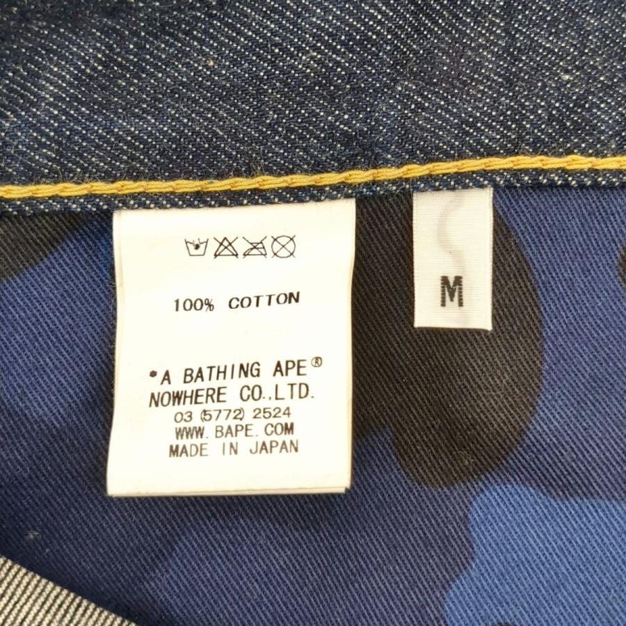 ア ベイシング エイプ デニムハーフパンツ インディゴ size M ア ベイシング エイプ デニムハーフパンツ インディゴ size M