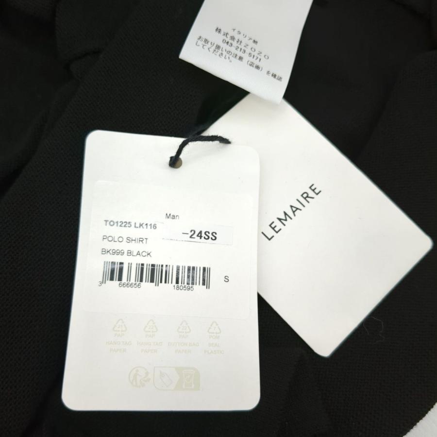 LEMAIRE ルメール ニットポロシャツ SIZE S ブラック メンズ LEMAIRE ルメール ニットポロシャツ SIZE S ブラック メンズ