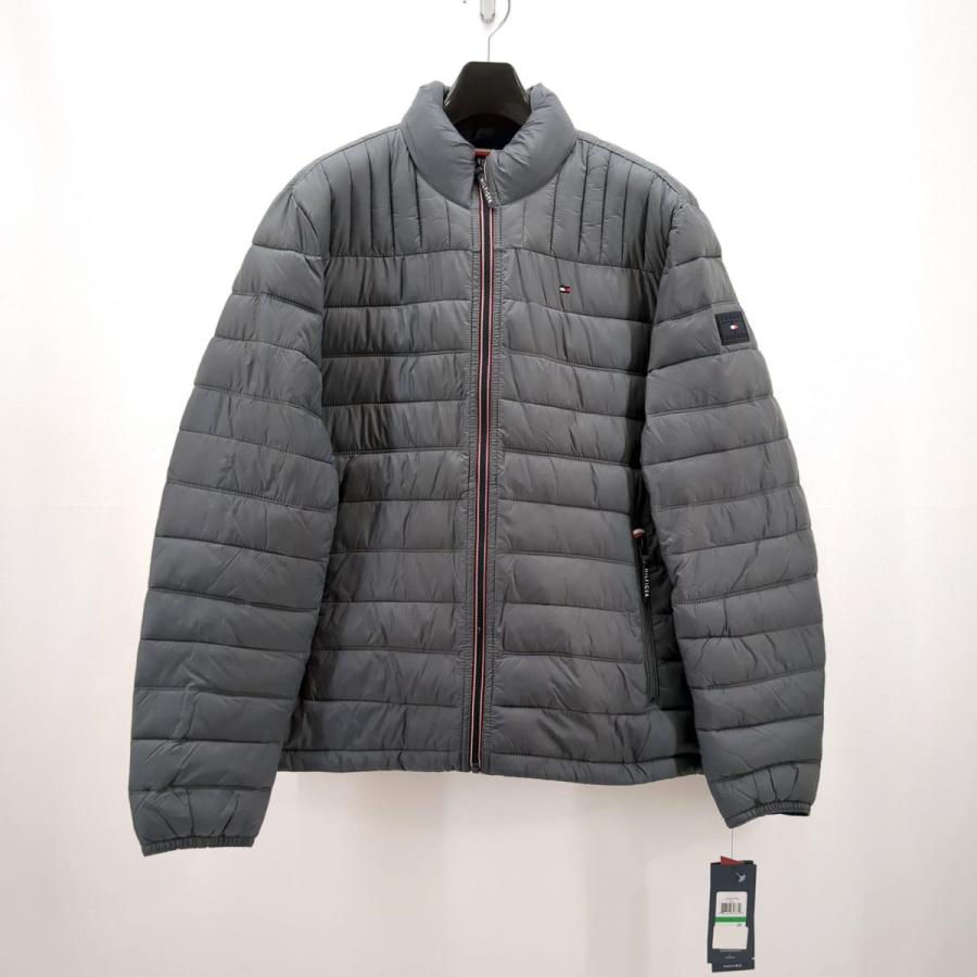 未使用品 トミー ヒルフィガー ライトダウンジャケット SIZE L グレー 