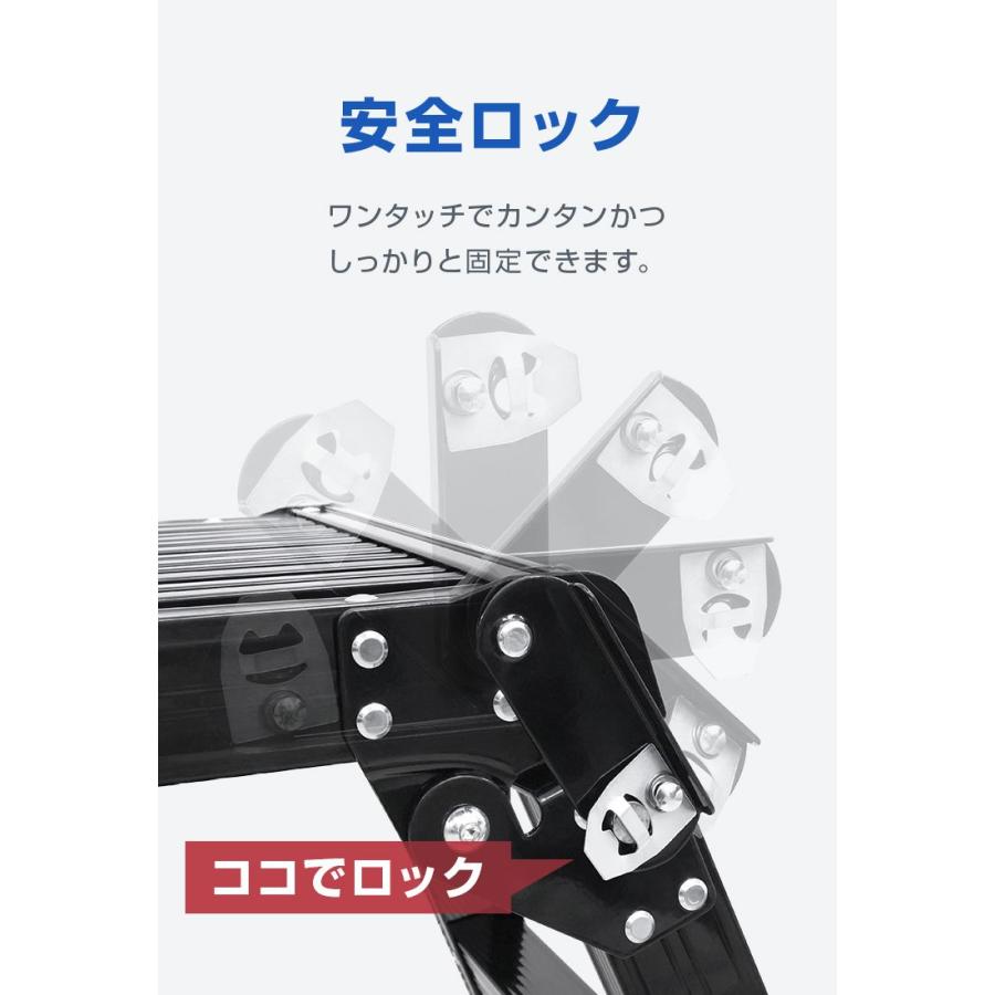 WEIMALL 脚立 アルミ 脚立足場 折りたたみ 踏み台 洗車台 3段 高