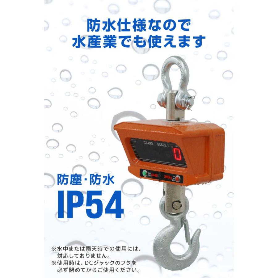 クレーンスケール 充電式 デジタル 吊秤 吊りはかり 3t 3000kg 3トン