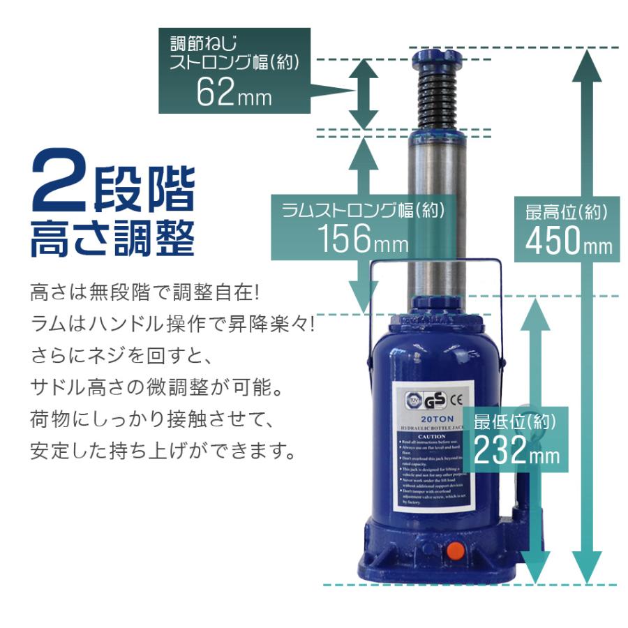 油圧ジャッキ 20t 安全弁付 ボトルジャッキ 20トン ダルマジャッキ タイヤ交換 :A58J:pickupplazashop - 通販 - Yahoo!ショッピング 油圧ジャッキ 20t 安全弁付 ボトルジャッキ 20トン ダルマジャッキ タイヤ交換 :A58J:pickupplazashop - 通販 - Yahoo!ショッピング