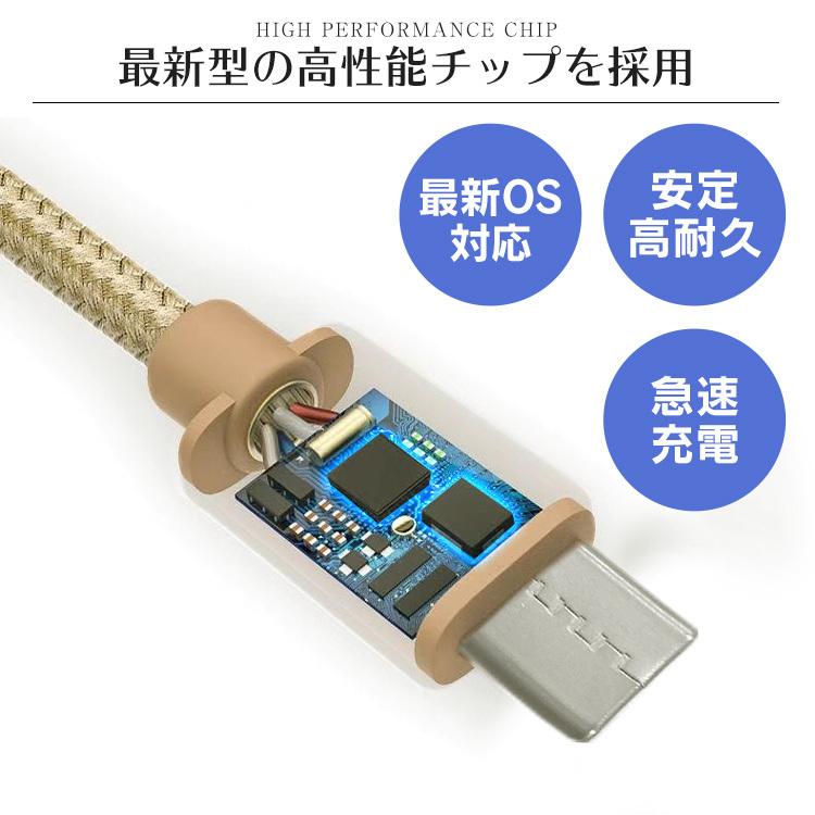 USBケーブル Type-C 充電ケーブル データ転送 断線しにくい Type-C 充電器 長さ 0.25 0.5 1 1.5m 高速充電 スマホ アンドロイド iPhone 充電ケーブル｜pickupplazashop｜09