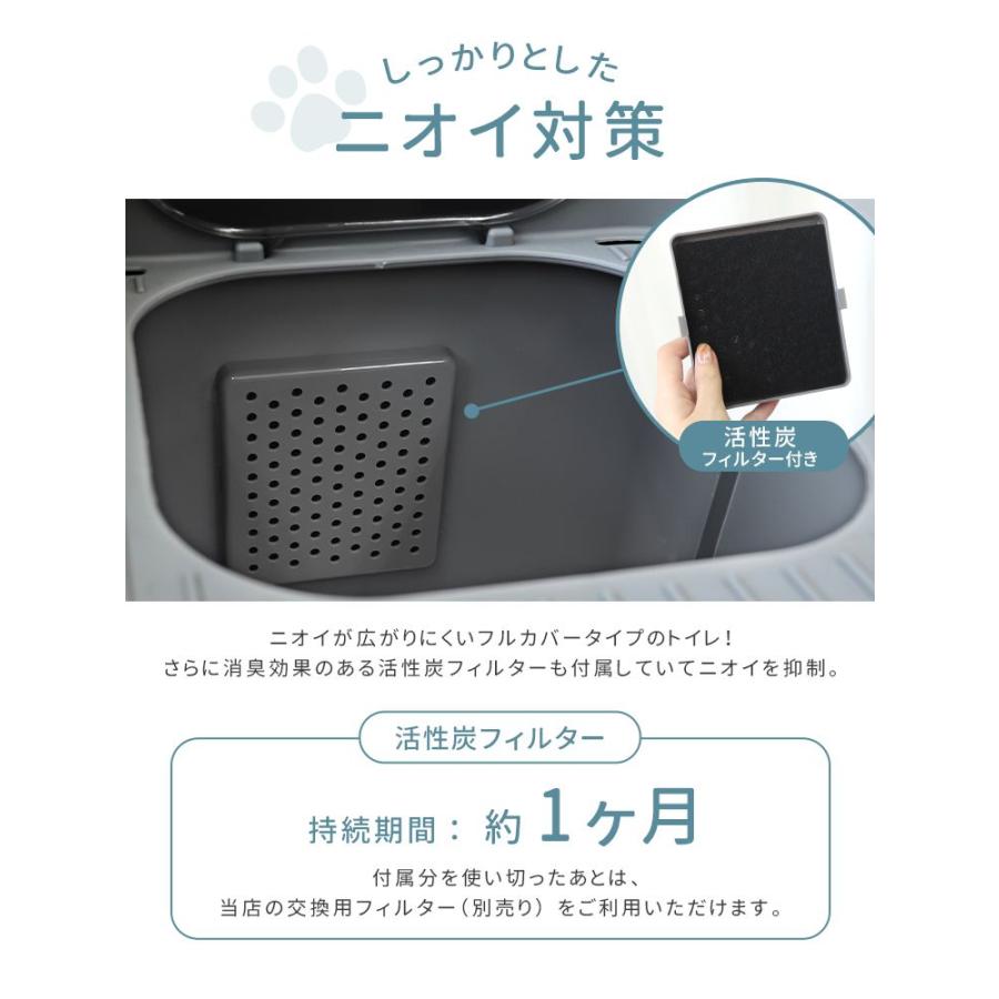 猫用トイレ 折り畳みトイレ キャットトイレ 猫トイレ 手入れ簡単 猫砂飛散防止 におい対策 引き出し トイレ用品 組み立て式 おしゃれ 猫用グッズ 折りたたみ | WEIMALL | 07