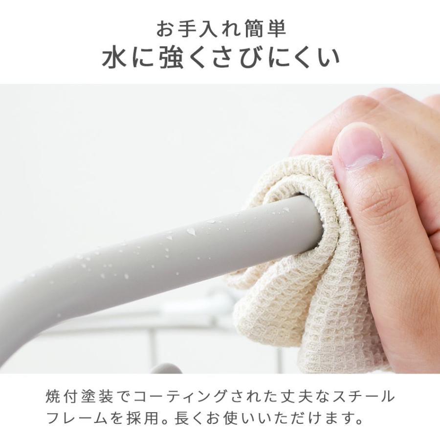 ランドリーバスケット 洗濯カゴ 3段 ランドリーワゴン 脱衣かご スリム おしゃれ 洗濯物入れ ワイヤーバスケット キャスター付き 大容量 ランドリーラック | WEIMALL | 19