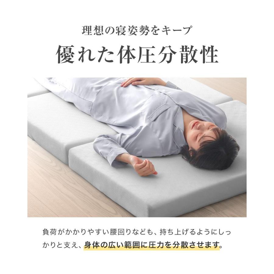 WEIMALL（ウェイモール） マットレス 三つ折り ダブル 折りたたみ 高