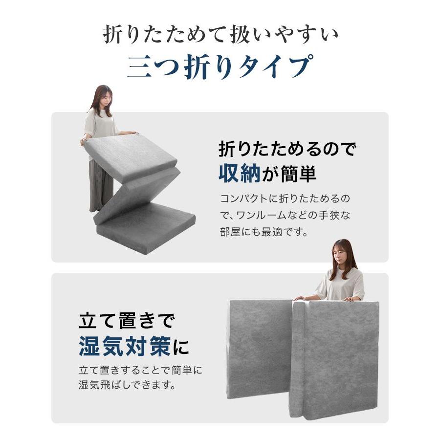 マットレス 三つ折り クイーン 高反発マットレス 腰痛 折りたたみ 高密度30D ベッドマットレス クイーンマットレス 硬め | WEIMALL | 19