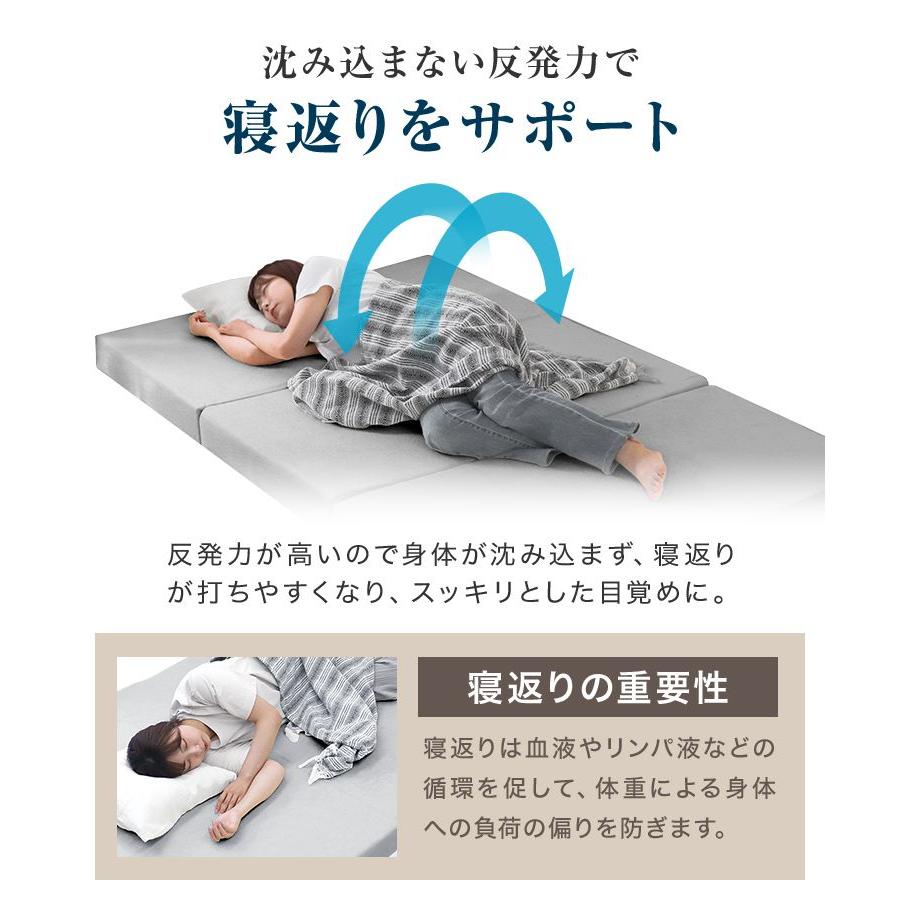 マットレス 三つ折り キング 高反発マットレス 腰痛 折りたたみ 高密度30D ベッドマットレス キングルマットレス 硬め | WEIMALL | 14