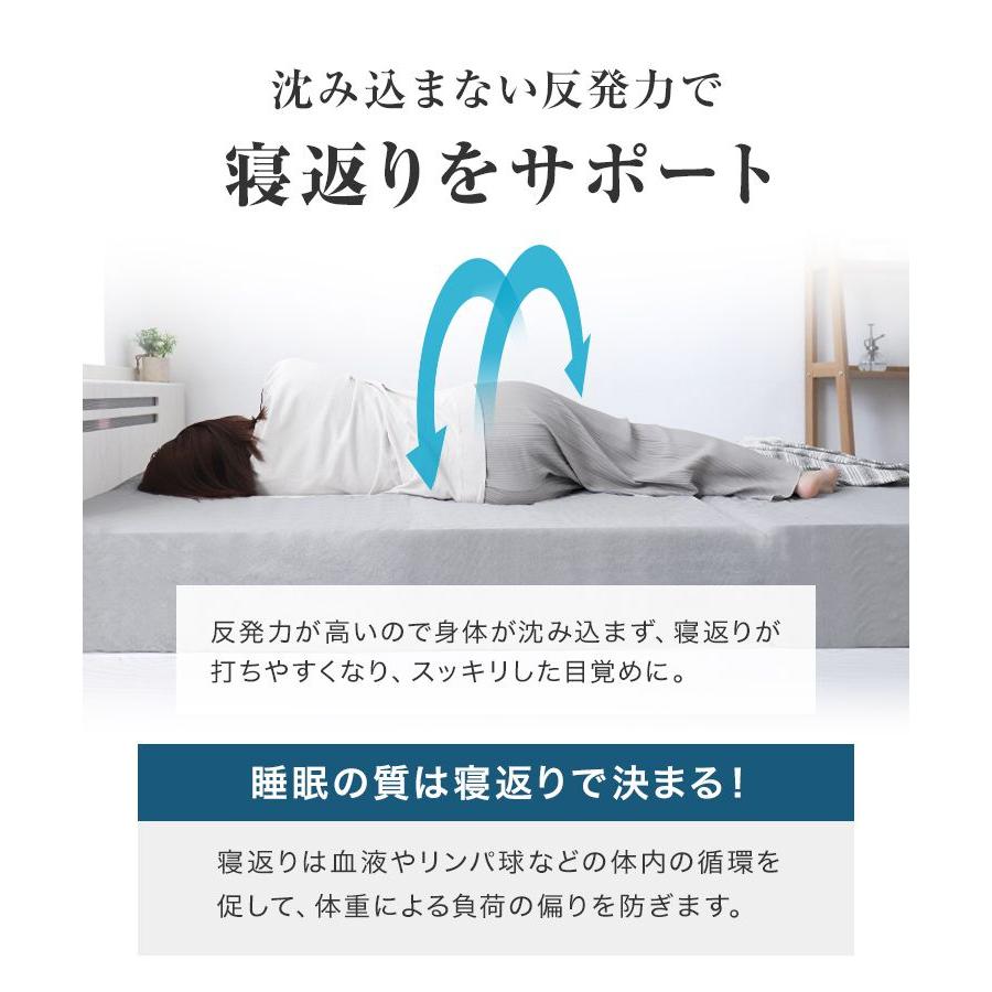 WEIMALL マットレス 三つ折り セミダブル 高反発マットレス 腰痛