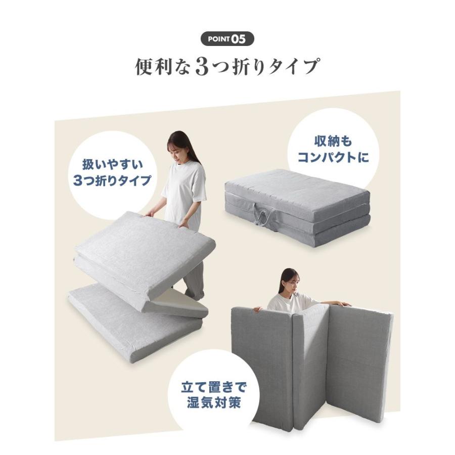 WEIMALL（ウェイモール） マットレス 三つ折り ダブル 高反発
