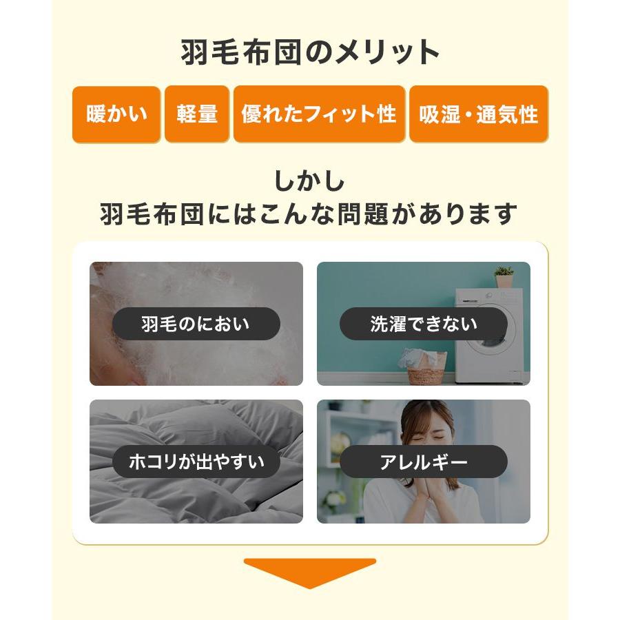 WEIMALL（ウェイモール） 掛け布団 シングル 羽毛 冬 洗える 人工羽毛