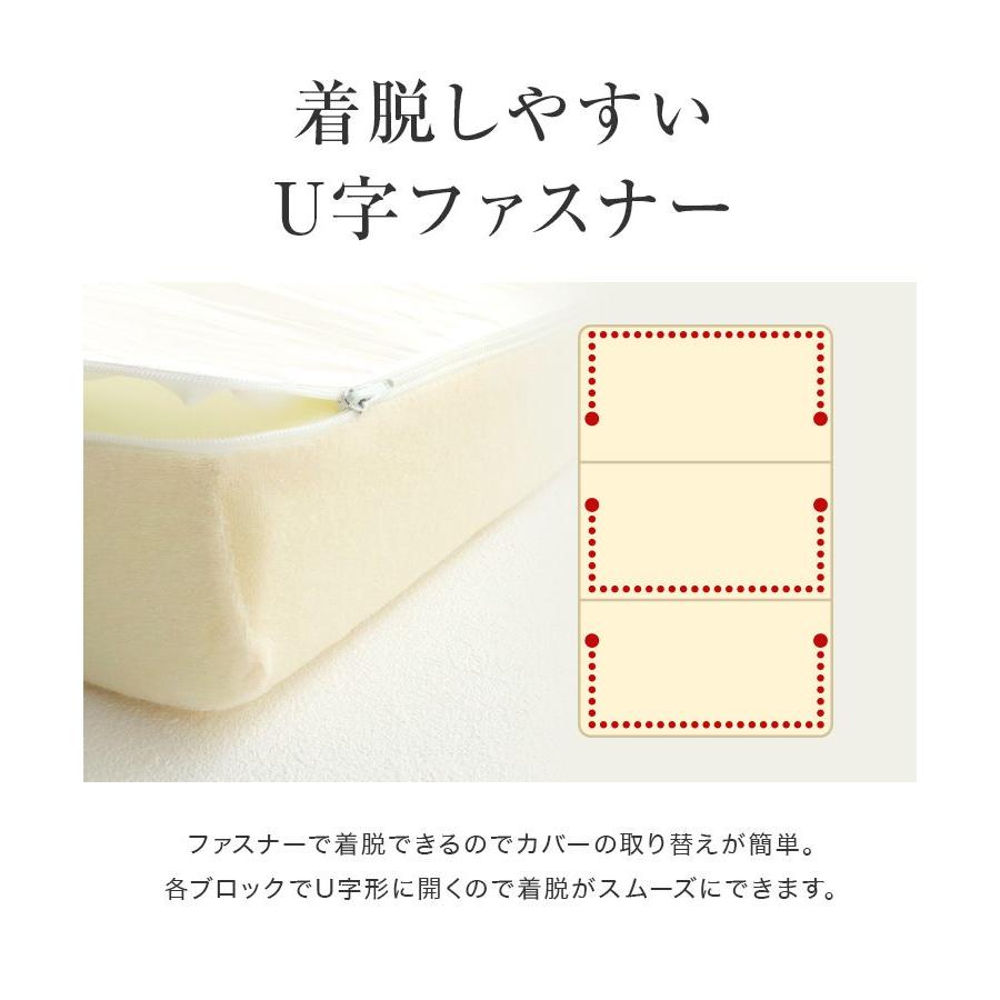 マットレス ダブル 3つ折り厚さ10cm 取り外し可能な洗濯カバー付き 洗い替え用カバー付き】 高反発マットレス【三つ折り】(ダブル