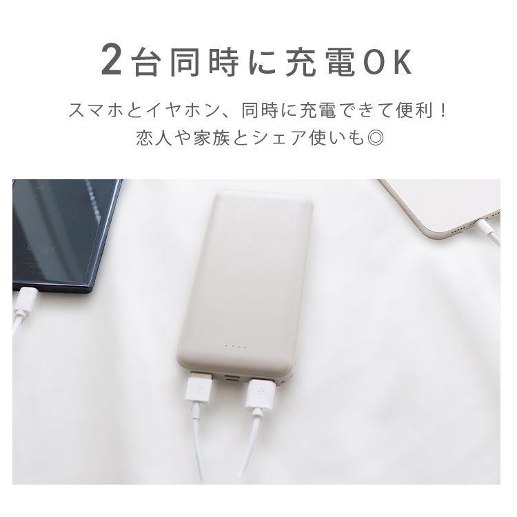 WEIMALL モバイルバッテリー 軽量 iPhone 大容量 薄型 12800mAh 2台 