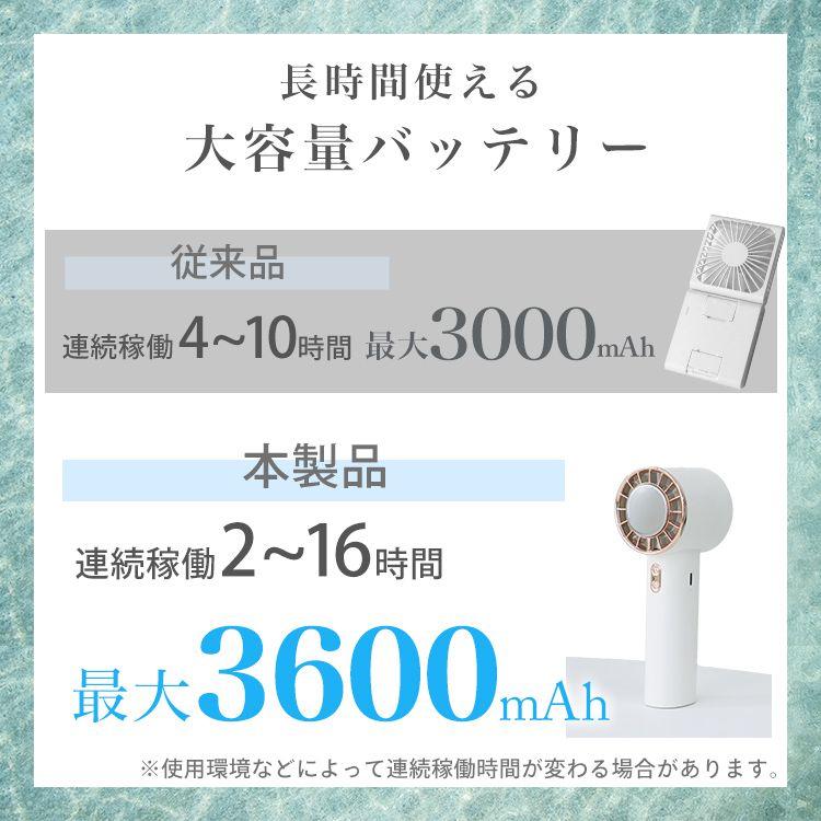 ハンディファン 冷却プレート 扇風機 小型 軽量 ペルチェ 携帯扇風機 3段階風量 充電式 卓上扇風機 手持ち扇風機 屋外 熱中症 暑さ対策｜pickupplazashop｜08