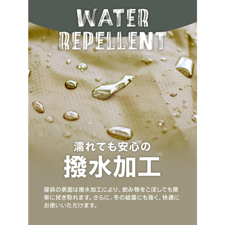 寝袋 オールシーズン対応 封筒型 防水 保温 軽量 230T 撥水加工 コンパクト収納 春夏秋冬 キャンプ 車中泊 | MERMONT | 11