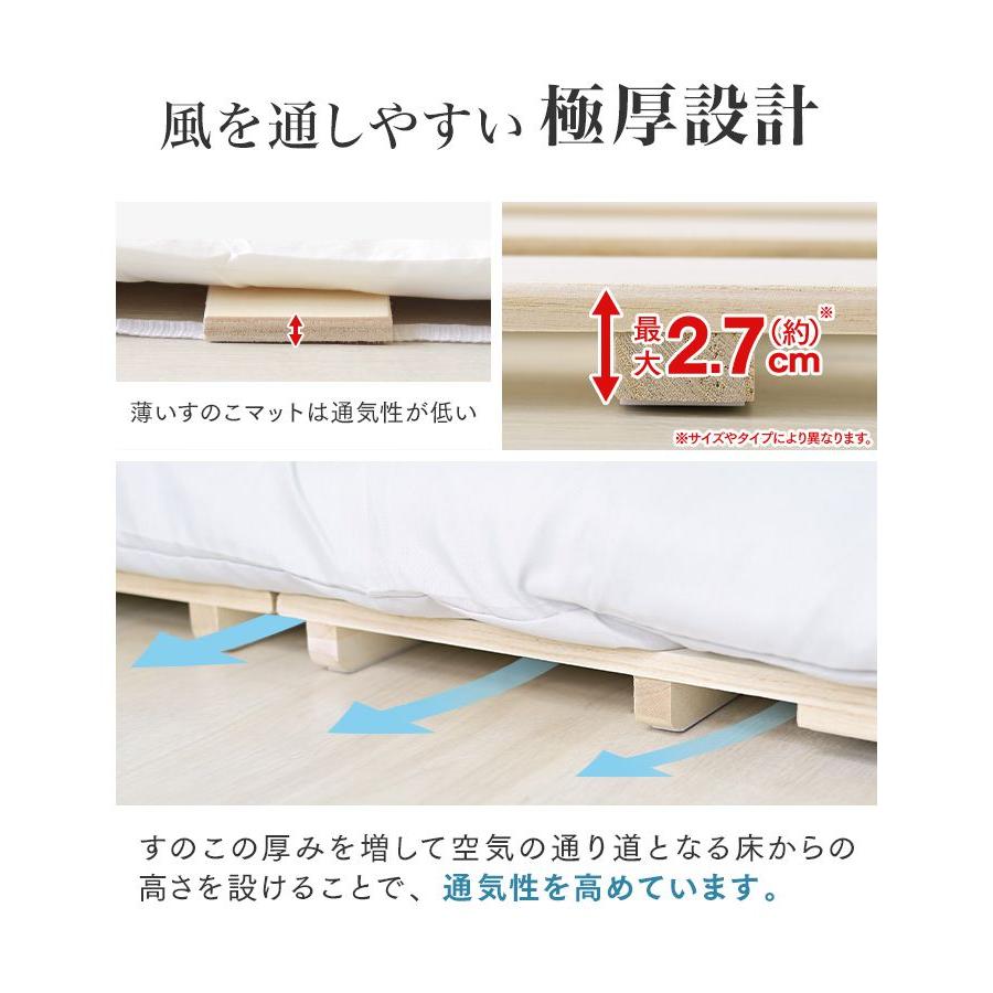 WEIMALL（ウェイモール） すのこベッド シングル すのこマット 四