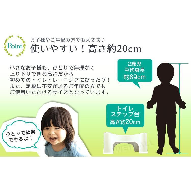 踏み台 トイレ 子供 トイレトレーニング ステップ台 子ども キッズ トイレ 練習 踏み台 補助台 足台 足置き台 洋式 和式 便秘解消 快便 おしゃれ シンプル｜pickupplazashop｜05