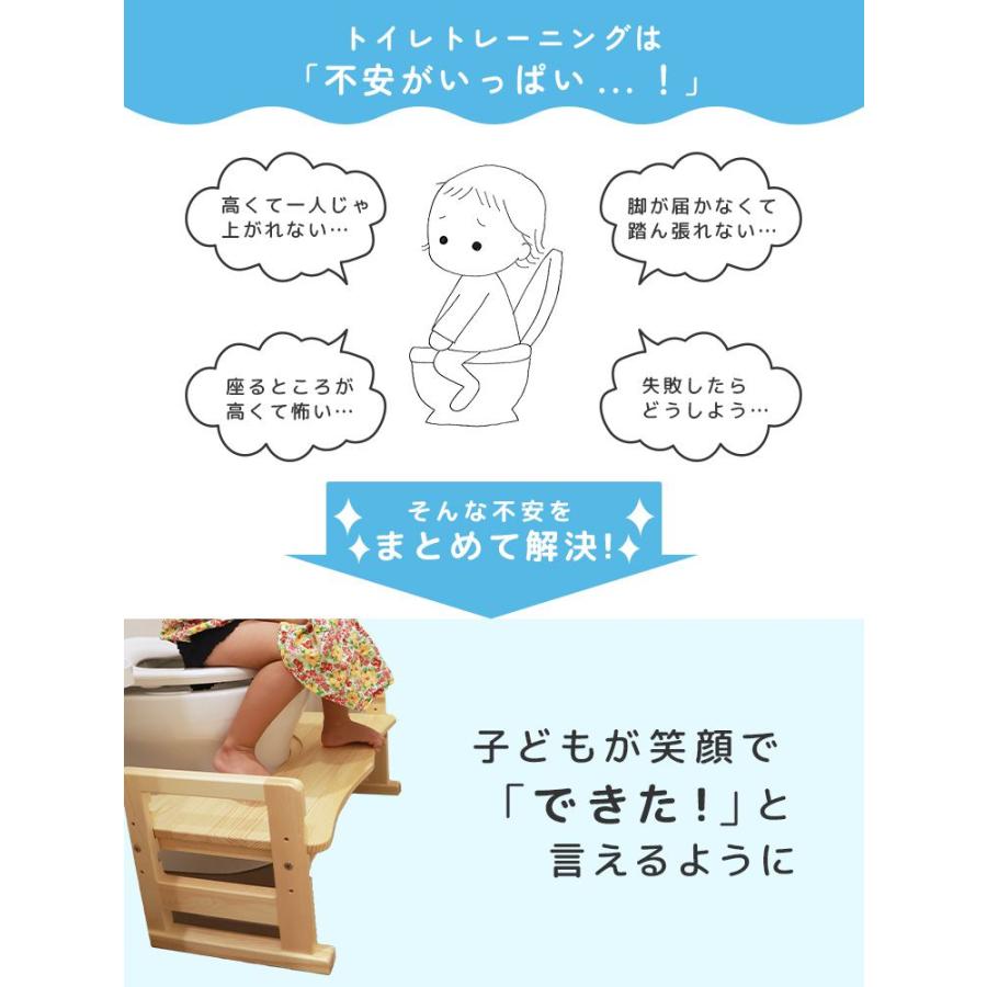 トイレ 踏み台 トイトレ 子供 木製 高さ調整 おしゃれ 踏ん張り台 トイレトレーニング 多機能 ステップ台 子ども キッズ 幼児 足置きの画像