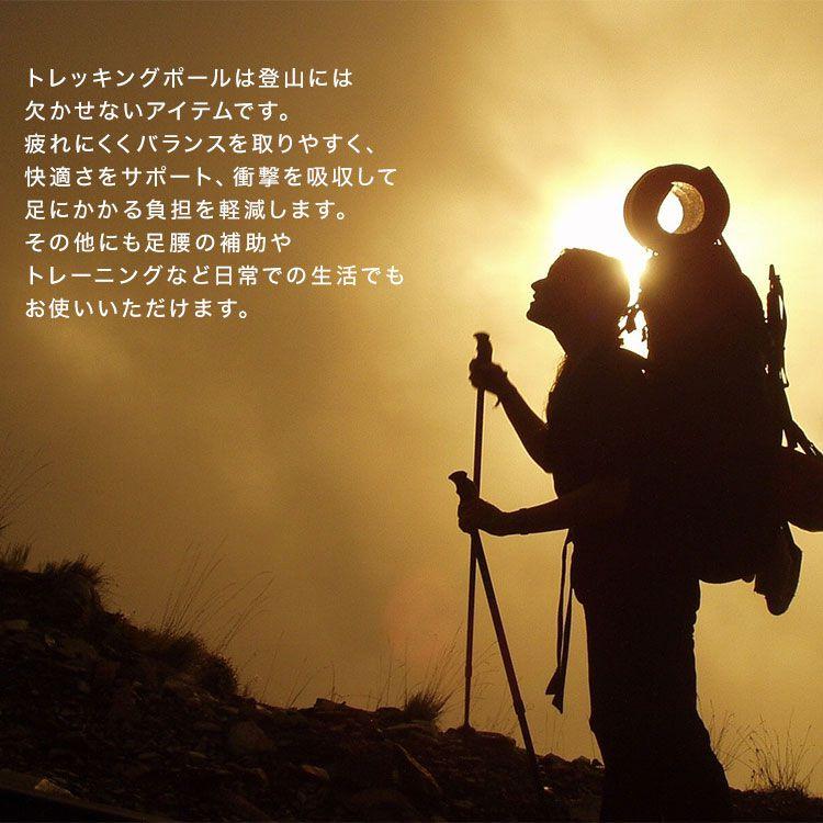 トレッキングポール 2本セット I型 軽量 アルミ製 伸縮 長さ調整 コンパクト ステッキ ストック 登山用杖 登山杖 登山 ハイキング | MERMONT | 09