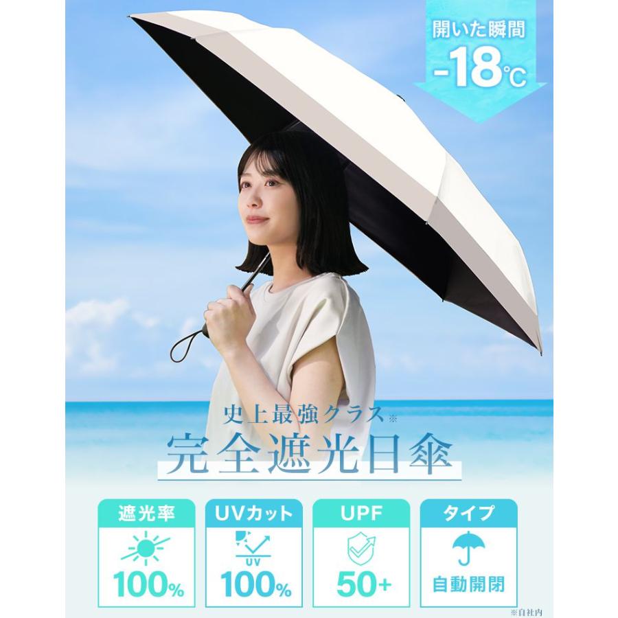 WEIMALL（ウェイモール） 日傘 折りたたみ 完全遮光 自動開閉
