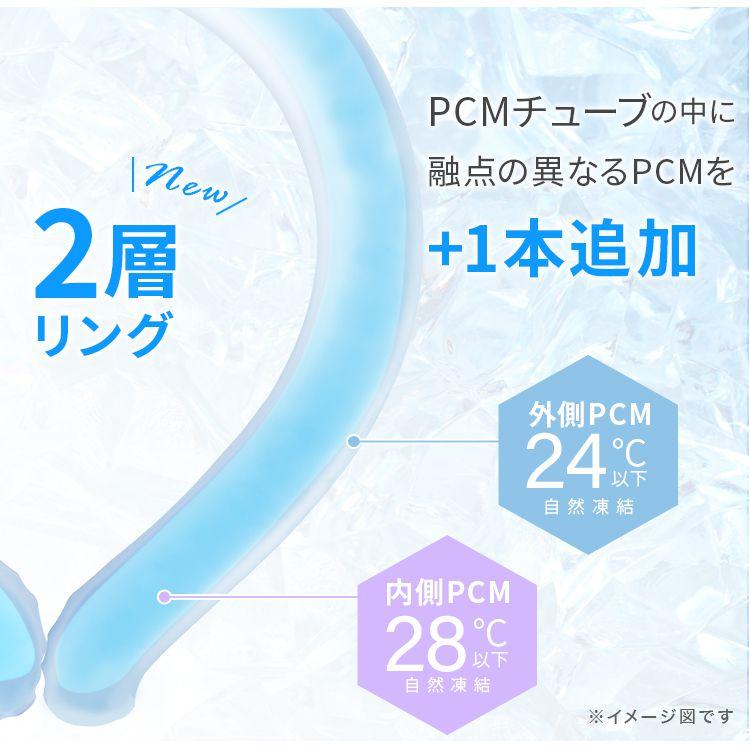 ネックアイスリング 2層構造 ネッククーラー 冷感リング クールネックバンド イベント 結露しない 自然凍結 28℃ 首掛け 冷却 ひんやり 熱中症｜pickupplazashop｜09