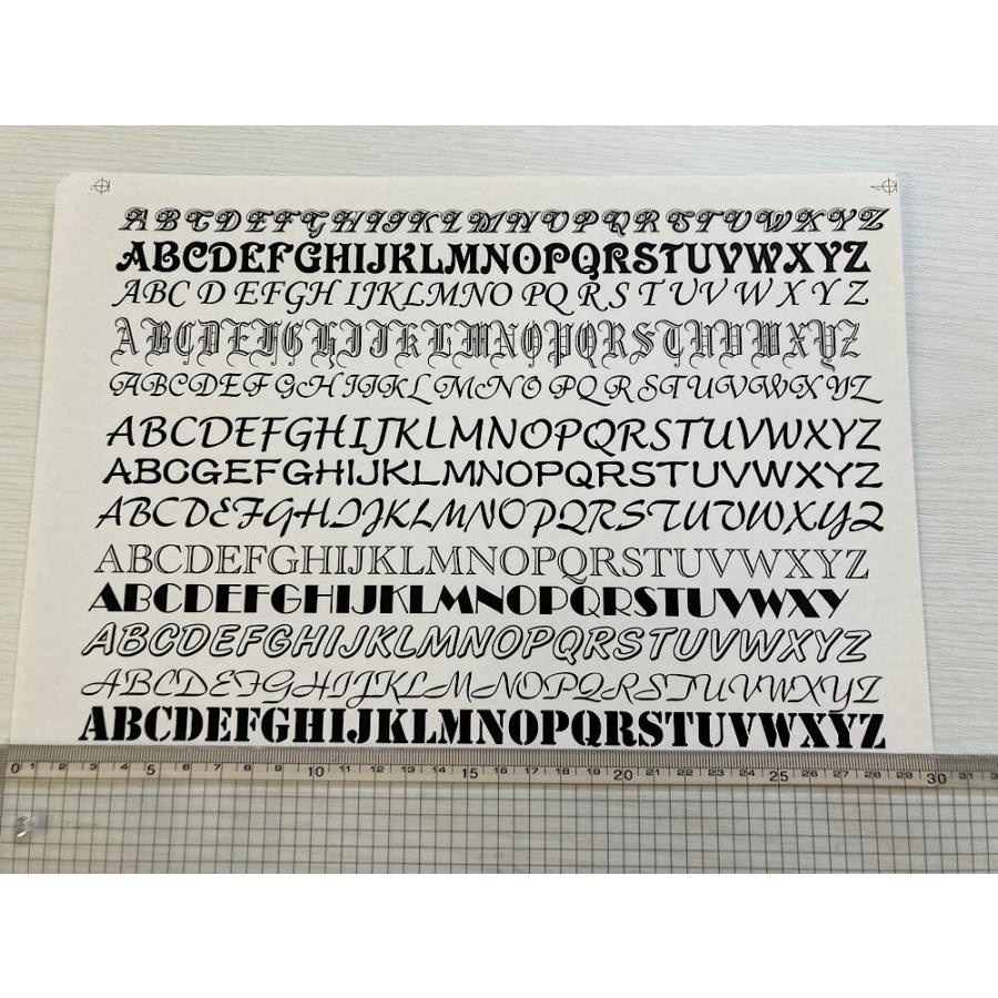 転写紙】イニシャルアルファベット（黒） / 英字 英語 ロゴ 名前 名