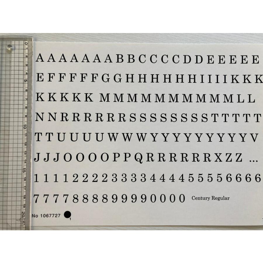 転写紙】センチュリーイニシャル（黒）※文字の大きさは約1cmです