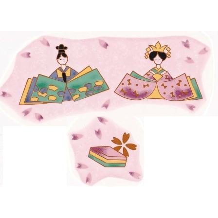 陶器用転写紙 おひなさま（3ピース）/ ひな人形 雛ひなまつり祭り
