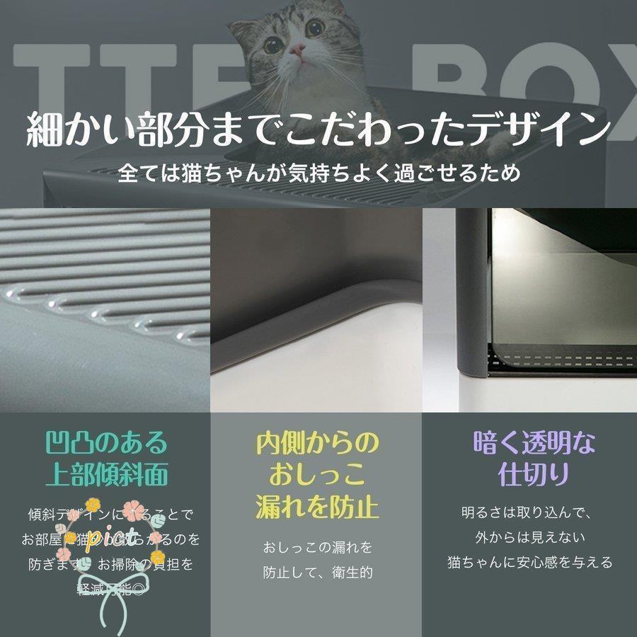 クリスマス 猫 トイレ システム スライド式 大型 おしゃれ メガトレー ネコ カバー トイレ 猫用 猫砂 防臭 猫トイレ ネコトイレ 収納 持ち運び 蓋付き トイレ ／