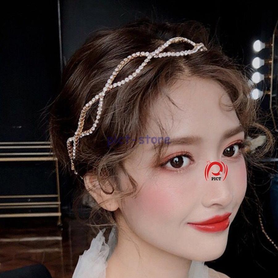 ヘッドドレス 髪飾り ラインストーン カチューシャ ねじり ヘアフープ ティアラ キラキラ 韓国 ヘアアクセサリー 結婚式 ブライダル 卒業式 発表会 パーティー Kiko jp77 Pict 通販 Yahoo ショッピング