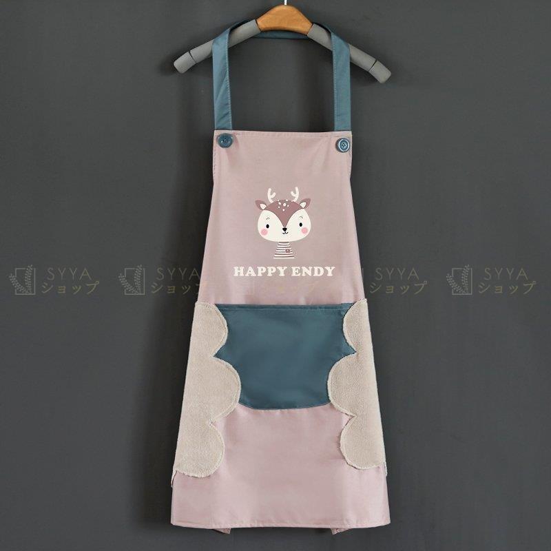 エプロン おしゃれ ワンピース 大きいサイズ メンズ オシャレプリント柄 イラスト 動物 アニマル 鹿 花 ポケット付き ゆったり グレー ピンクキッチン Ais36 Paa Pict 通販 Yahoo ショッピング