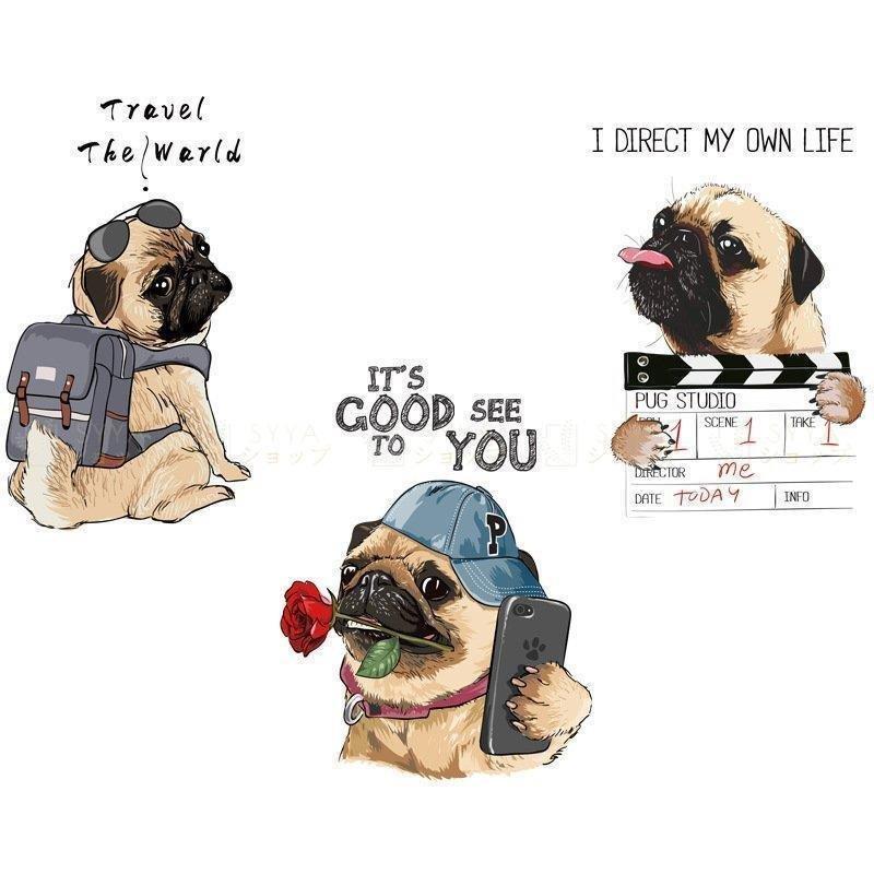 2枚セット ウォールステッカー 壁紙 シール 貼ってはがせる 壁装飾 おしゃれ 防水 クリエイティブ装飾 リビングルーム ホーム 寝室 犬 Pf6 Pict 通販 Yahoo ショッピング