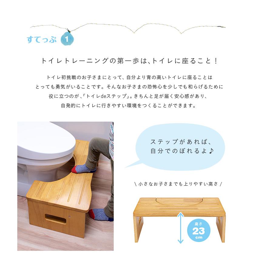完成品 2Way仕様 天然木使用 耐荷重100kg 折りたたみ式 トイレ 子ども踏み台 トイレ踏み台 トイレ用 トイレdeすてっぷ 開口部36.5cm ホワイト/ナチュラル