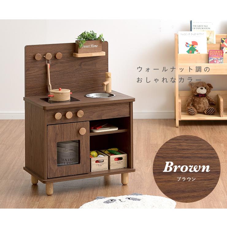 組立品 ボウル付き IHコンロタイプ ままごとキッチン おままごとキッチン ままごとセット ままごと キッチン 木製 poet(ポエト) 4色対応_6
