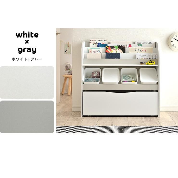 絵本ラック 絵本棚 本棚 ブックラック ブックシェルフ キッズラック おもちゃ箱 おもちゃ収納 キャスター付き 引き出し 幅cm Lampy ランピー 2色対応 Pie No 通販 Yahoo ショッピング