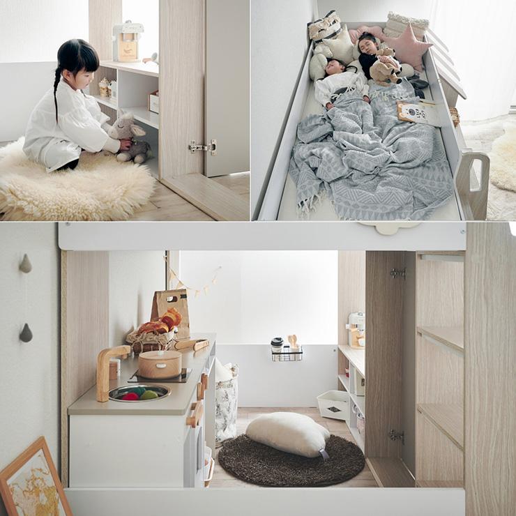 smart-i システムベッド 子供 大人用 ロフトベッド Crunch(クランチ