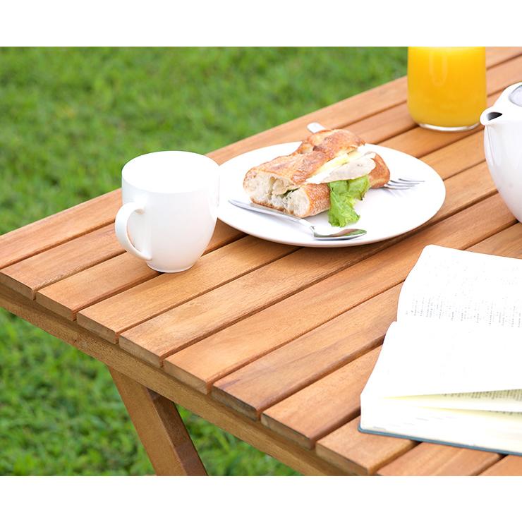 パラソル使用可能 ガーデンテーブルセット ガーデンチェア 木製